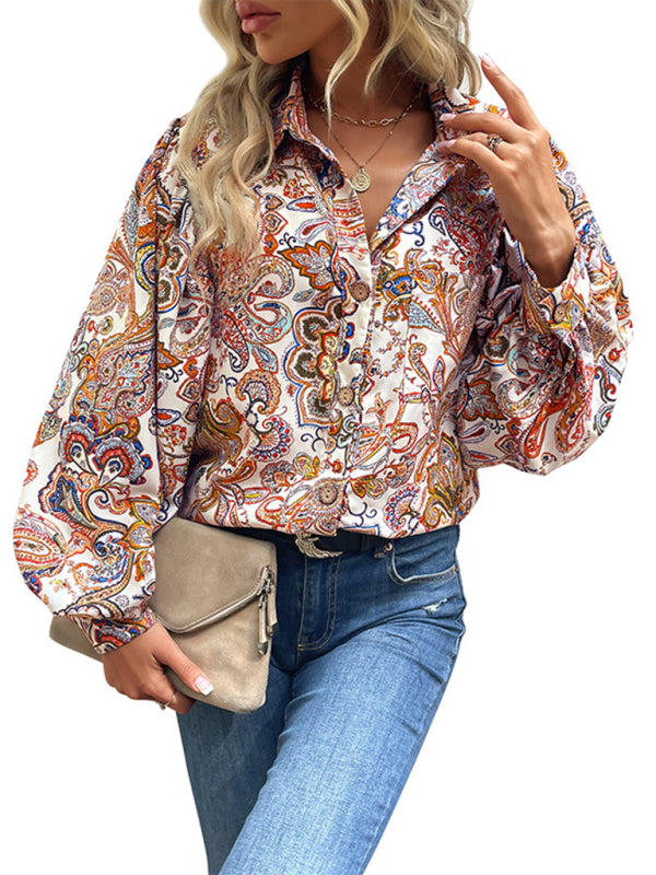 New women's long-sleeved design sense loose shirt